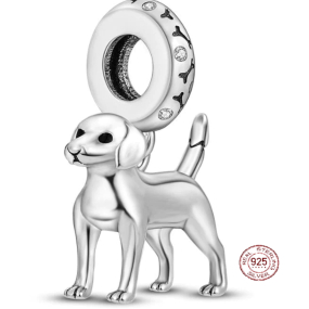 Charm Sterlingové stříbro 925 Labrador stojící, přívěsek na náramek, zvíře