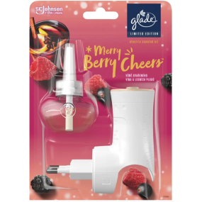 Glade Merry Berry Cheers s vůní svařeného vína a lesních plodů elektrický osvěžovač vzduchu strojek s tekutou náplní 20 ml