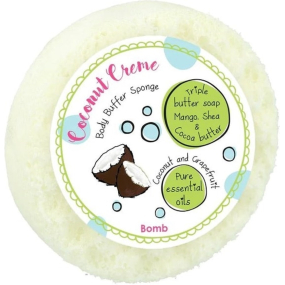 Bomb Cosmetics Coconut Creme - Kokosový krém přírodní sprchová masážní houba s vůní 200 g