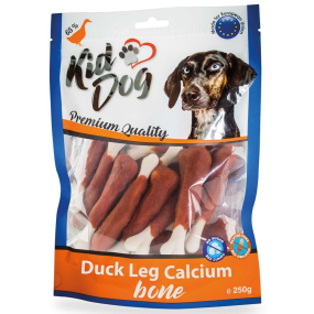 KidDog Duck leg calcium bone kachní stehýnko s kalciovou kostičkou, masová pochoutka pro psy 250 g