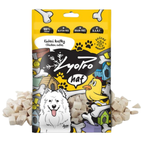 LyoPro haf kuřecí kostky sušené mrazem, masová pochoutka pro psy 50 g