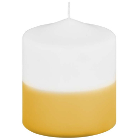 Emocio Máčená horizontálně mat žlutá svíčka válec 70 x 80 mm