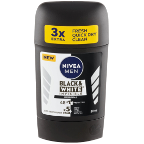 Nivea Men Black & White Invisible Original antiperspirant stick pro muže 50 ml