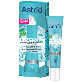 Astrid Hydro X-Cell oční gel krém proti otokům a tmavým kruhům pod očima 15 ml