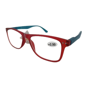 Berkeley Čtecí dioptrické brýle +2,5 plast červené, modré postranice 1 kus MC2268