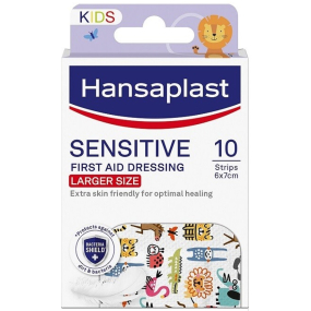 Hansaplast Sensitive Kids XL Zvířátka náplast s dětským motivem 10 kusů