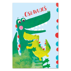Ditipo Hrací přání k narozeninám Oslavuješ Chňapík, maličký krokodýl 224 x 157 mm