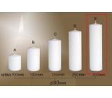 Lima Gastro hladká svíčka bílá válec 80 x 300 mm 1 kus