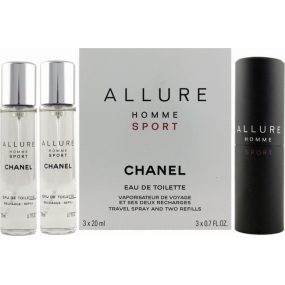 Chanel Allure Homme Sport toaletní voda komplet 3 x 20 ml