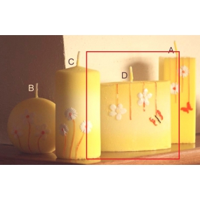 Lima Rozkvetlá louka svíčka žlutá elipsa 110 x 90 mm 1 kus