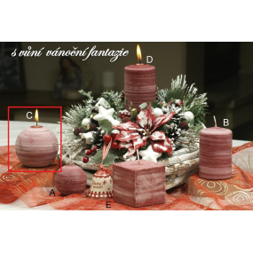 Lima Wellness Vánoční fantazie aroma svíčka koule průměr 80 mm 1 kus