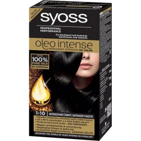 Syoss Oleo Intense Color barva na vlasy bez amoniaku 1-10 Intenzivně černý