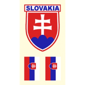 Arch Tetovací obtisky na obličej i tělo Slovensko vlajka 2 motiv