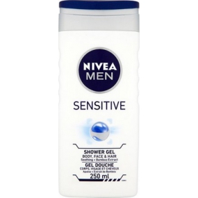 Nivea Men Sensitive sprchový gel na tělo, tvář a vlasy 250 ml