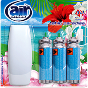 Air Menline Tahiti Paradise Happy Osvěžovač vzduchu komplet + náplně 3 x 15 ml sprej