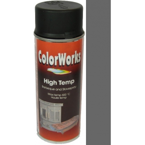 Color Works High Temp 8553 antracit žáruvzdorný lak na povrchy 400 ml
