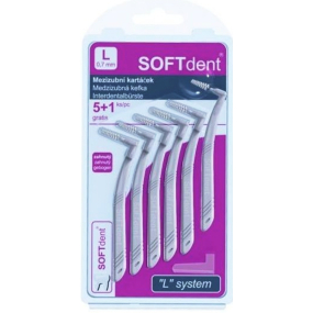 Soft Dent mezizubní kartáček zahnutý L 0,7 mm 6 kusů