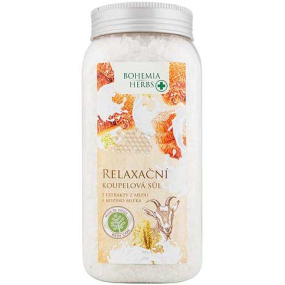 Bohemia Gifts Med a Kozí mléko relaxační sůl do koupele 900 g
