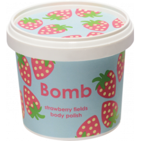 Bomb Cosmetics Jahodová pláň - Strawberry Fields přírodní tělový sprchový peeling 365 ml